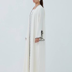 Abaya Signature Crème & Noir