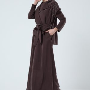 Ensemble Oxford – Robe Longue & Gilet Brodé
